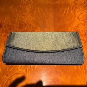 Elegant Blue/gray and Gold Clutch